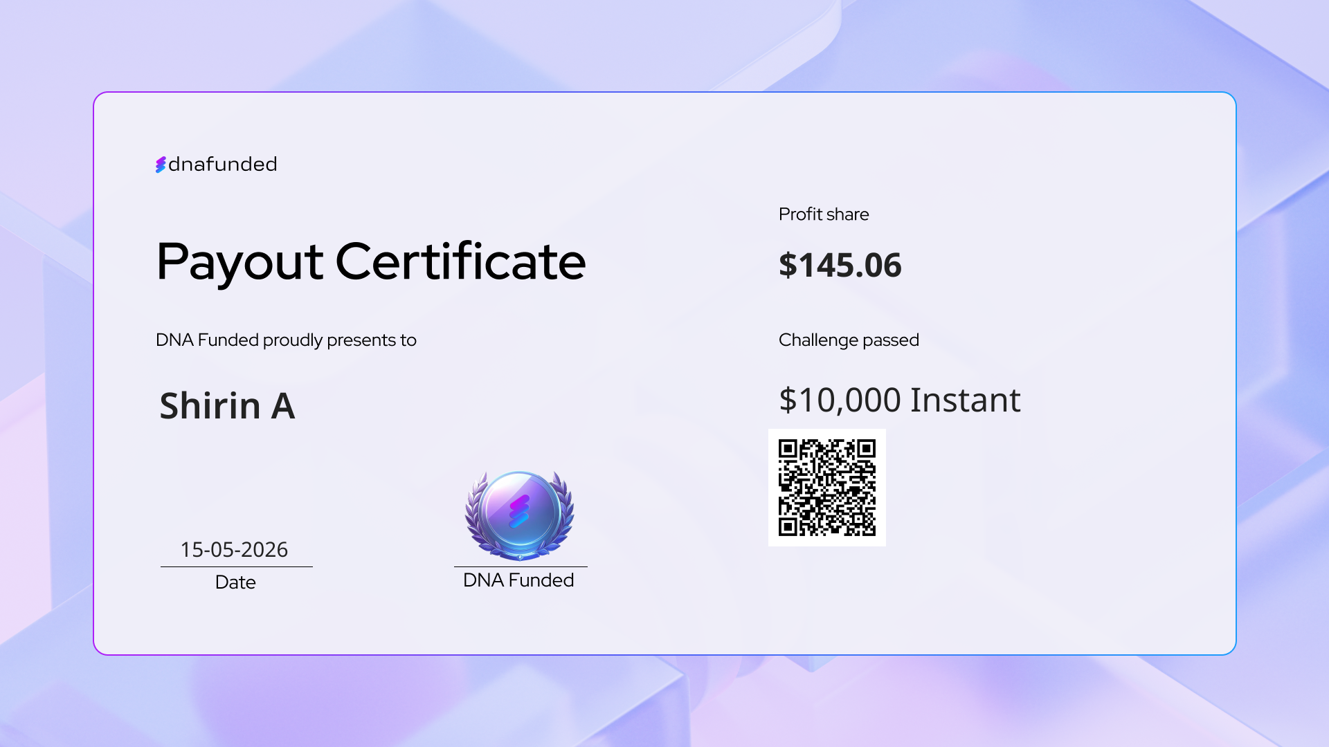 Traderflow Verified Prop Certificate